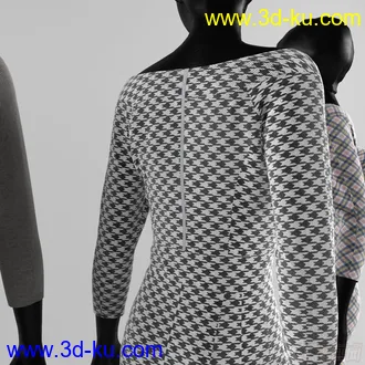 格子衣服模型的图片