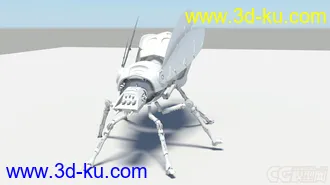 3D打印模型精细版的机械昆虫灰烬的图片