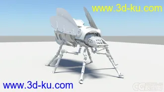 3D打印模型精细版的机械昆虫灰烬的图片