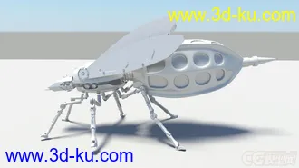 3D打印模型精细版的机械昆虫灰烬的图片