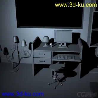 卡通室内模型源文件的图片