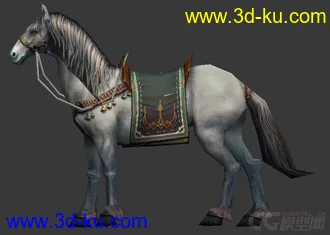 3D打印模型带骨骼，动画的待机马-互相学习参考一下的图片