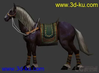 3D打印模型带骨骼，动画的待机马-互相学习参考一下的图片