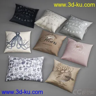 各种抱枕模型 有贴图的图片