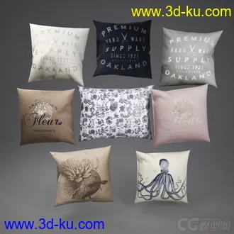 各种抱枕模型 有贴图的图片