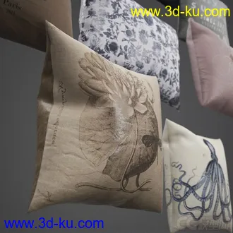 各种抱枕模型 有贴图的图片