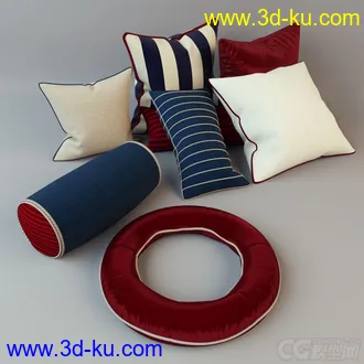 各种抱枕模型 有贴图的图片
