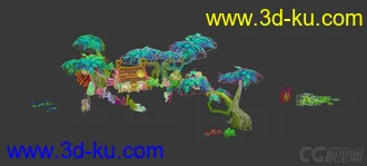 3D打印模型Q版小屋场景的图片