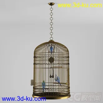 鸟 金丝鸟笼 装饰品模型的图片