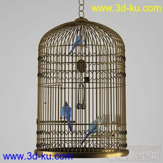 鸟 金丝鸟笼 装饰品模型的图片