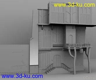 3D打印模型西方国家的场景的图片