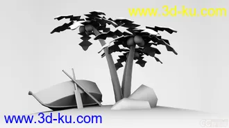 3D打印模型一个小海岛场景的图片