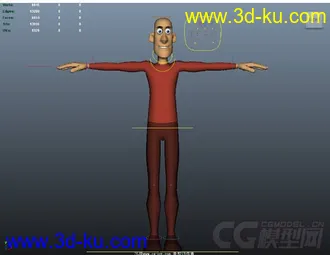 3D打印模型卡通角色一个， 绑定很好!的图片