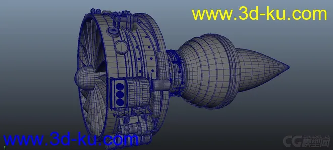 涡扇发动机~带内部结构模型的图片1