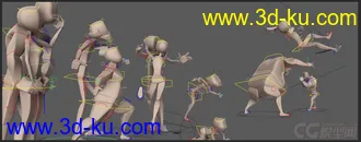 3D打印模型各年龄段人带骨骼绑定 带创意POSE的图片