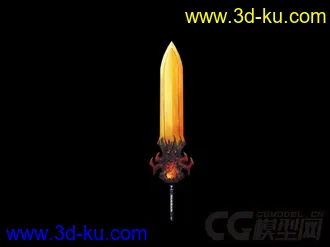 3D打印模型新手练习的一把武器0.0的图片