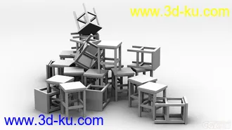 打架的凳子模型的图片