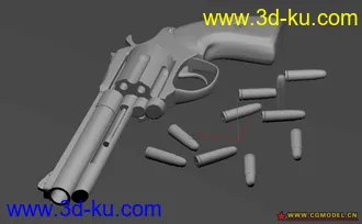 [纸仙儿 纸模型]3D 011(1)手枪和子弹的图片