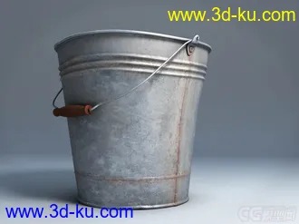 3D打印模型老式 水桶  铁皮水桶的图片