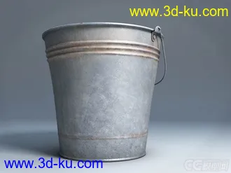 3D打印模型老式 水桶  铁皮水桶的图片