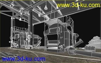3D打印模型去年练习的小场景，工厂废墟，拿出来分享下~~的图片