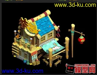 3D打印模型刚做的一间Q版房子的图片