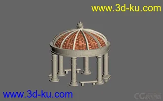 3dmax 欧式亭子模型-2的图片