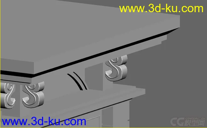 3dmax 漂亮的欧式廊架模型的图片1