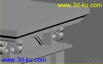 3dmax 漂亮的欧式廊架模型的图片