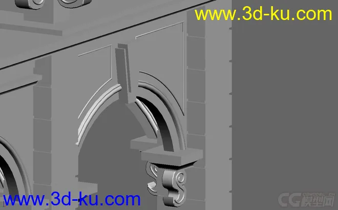 3dmax 漂亮的欧式廊架模型的图片2