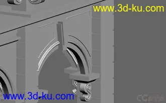 3dmax 漂亮的欧式廊架模型的图片