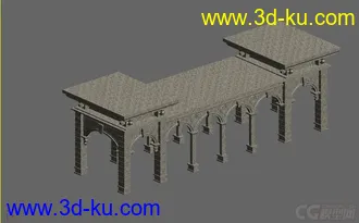 3dmax 漂亮的欧式廊架模型的图片