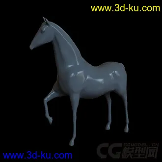 一匹泥塑马模型的图片
