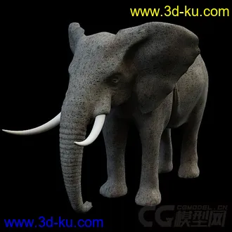 一只大象泥塑模型的图片
