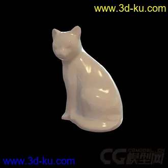 一只猫陶瓷装饰品模型的图片