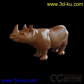一个犀牛装饰品模型的图片