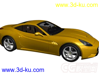 黄色跑车模型的图片