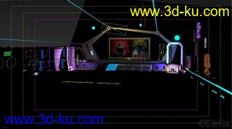 3D打印模型一个室内演播室舞台的图片