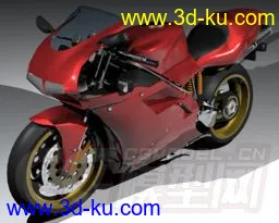 红色摩托车模型的图片