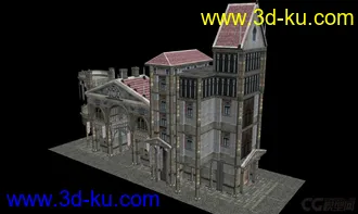 3D打印模型写实版欧洲古代建筑的图片