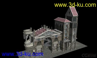 3D打印模型写实版欧洲古代建筑的图片