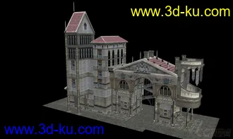 3D打印模型写实版欧洲古代建筑的图片