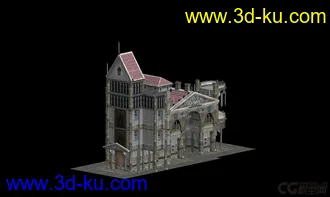 3D打印模型写实版欧洲古代建筑的图片