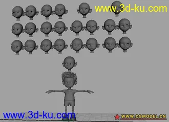 3D打印模型卡通人物和脸型，的图片