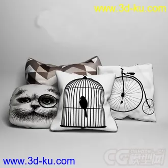动物画抱枕模型的图片