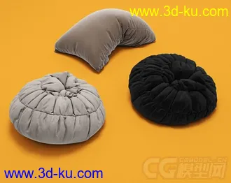 圆形抱枕模型的图片