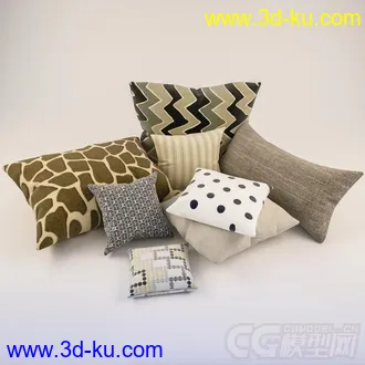 大小不一的靠枕模型的图片
