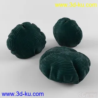 圆形布艺靠枕模型的图片