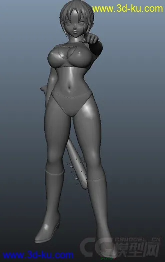 3D打印模型性格美女，高模精度。通用OBJ格式的图片