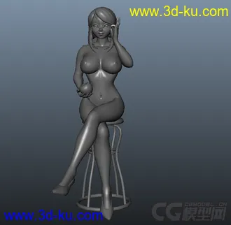 超性格眼睛美女，高精度模型。通用OBJ格式的图片